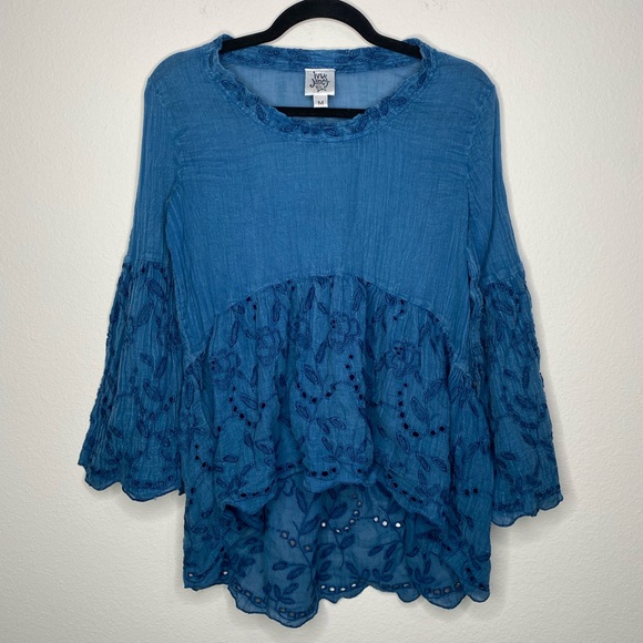 ivy jane Tops - Ivy Jane Boutique Blue Bohemian Mia Blouse